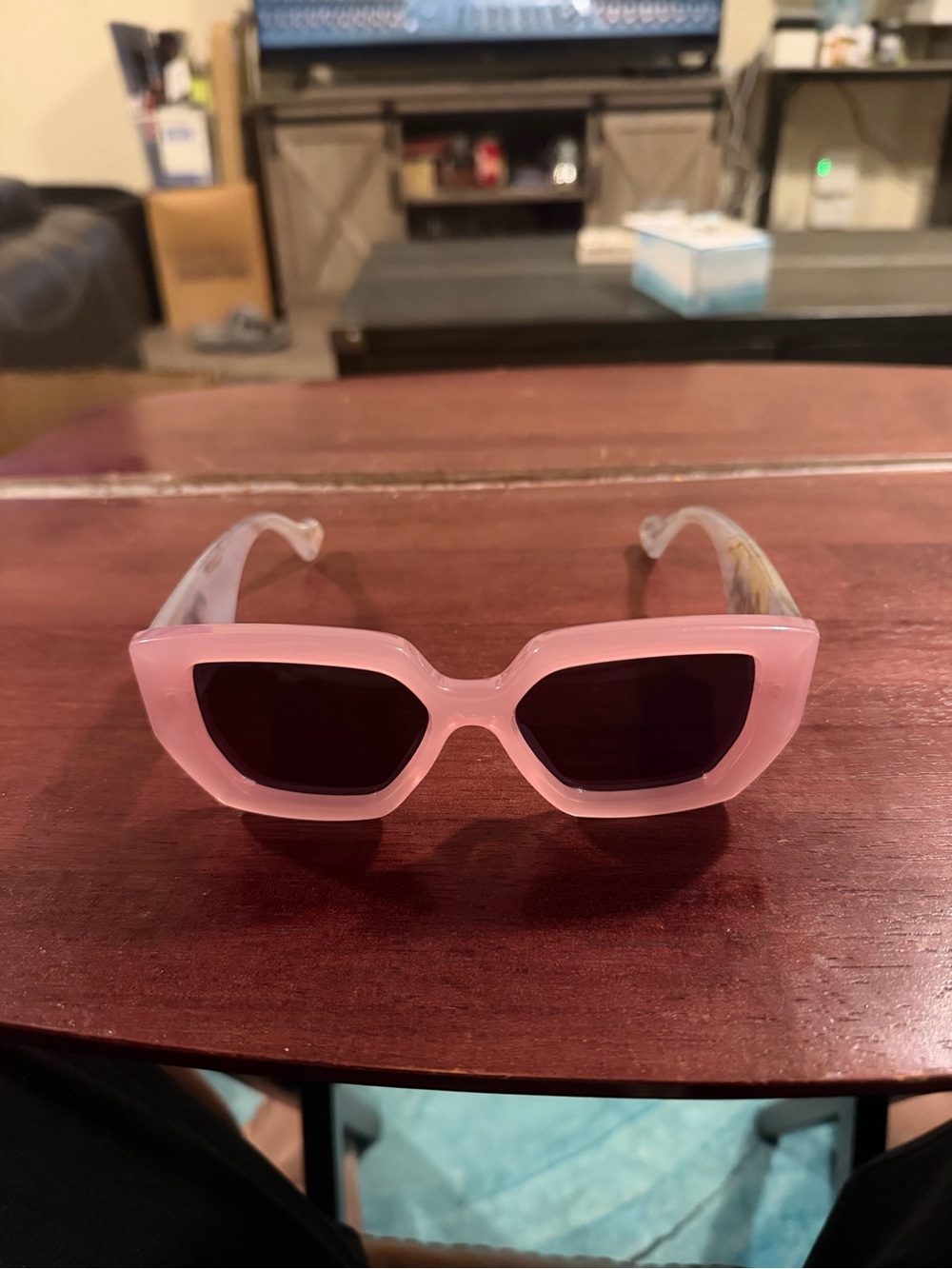 Chanel Retro Pink Geometric Women's Sunglasses